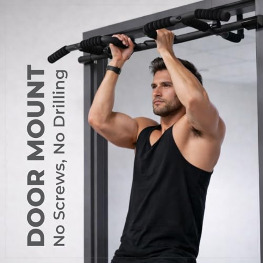 Doorway Pull Up Bar Set with S - Home Bar And Gym ulasan dan harga