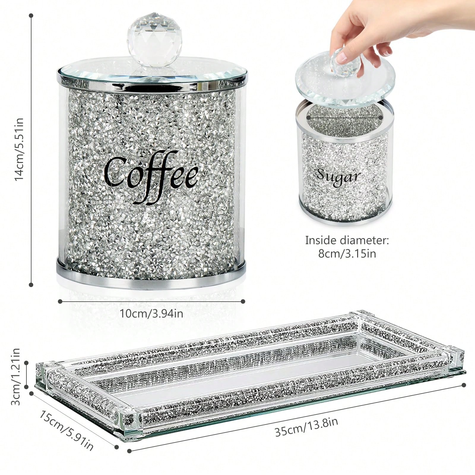 Coffee Sugar Tea Canister Set  - Home Bar Set ulasan dan harga