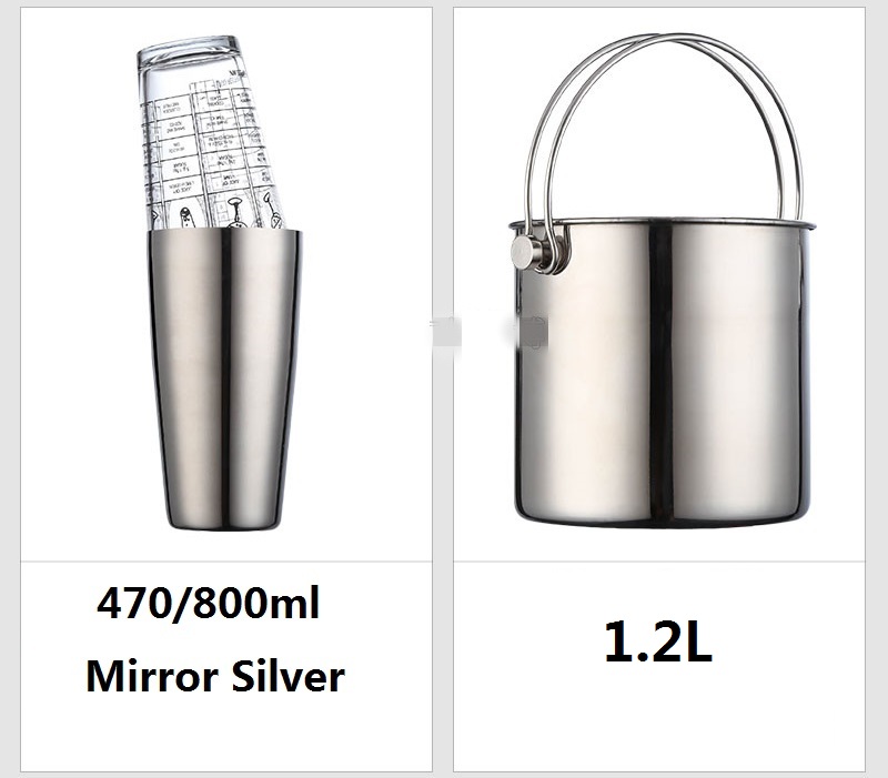 Cocktail Shaker Bar Set Stainl - Boston Shaker Set ulasan dan harga