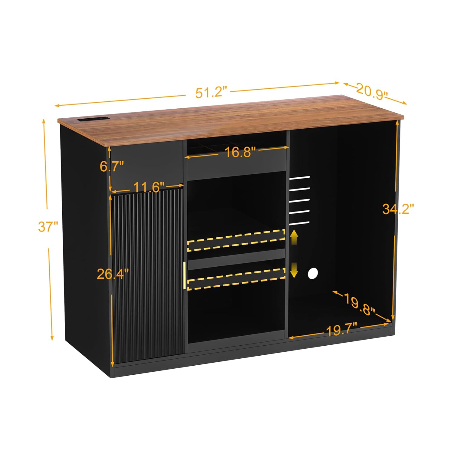 Snack Bar Cabinet with Fridge  - Home Bar And Fridge ulasan dan harga