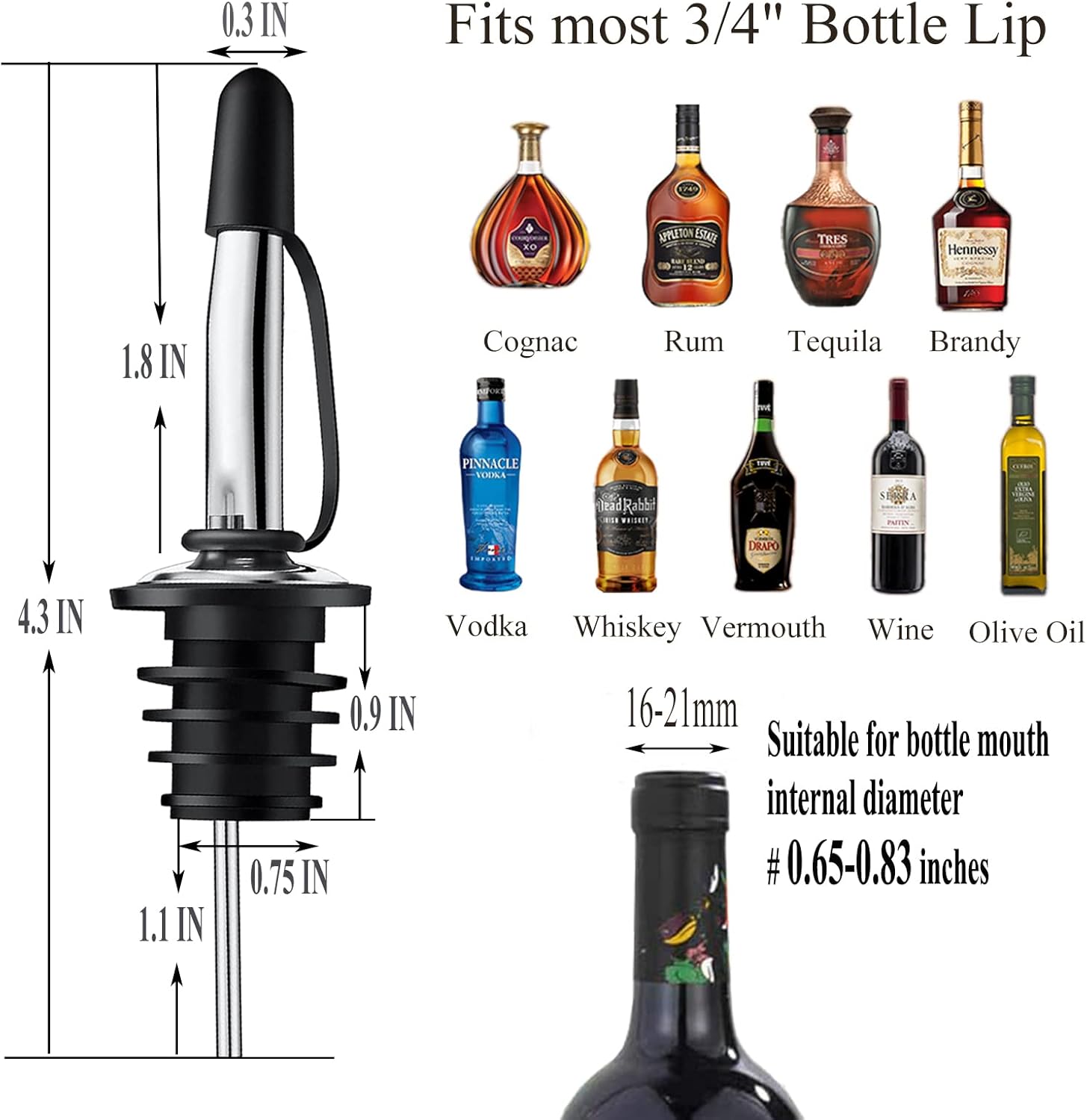 12 Pack Liquor Pour Spout With - Speed Pourer Cap ulasan dan harga
