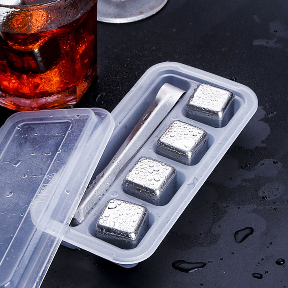 2Sets Stainless Steel Ice Cube - Home Bar Set ulasan dan harga