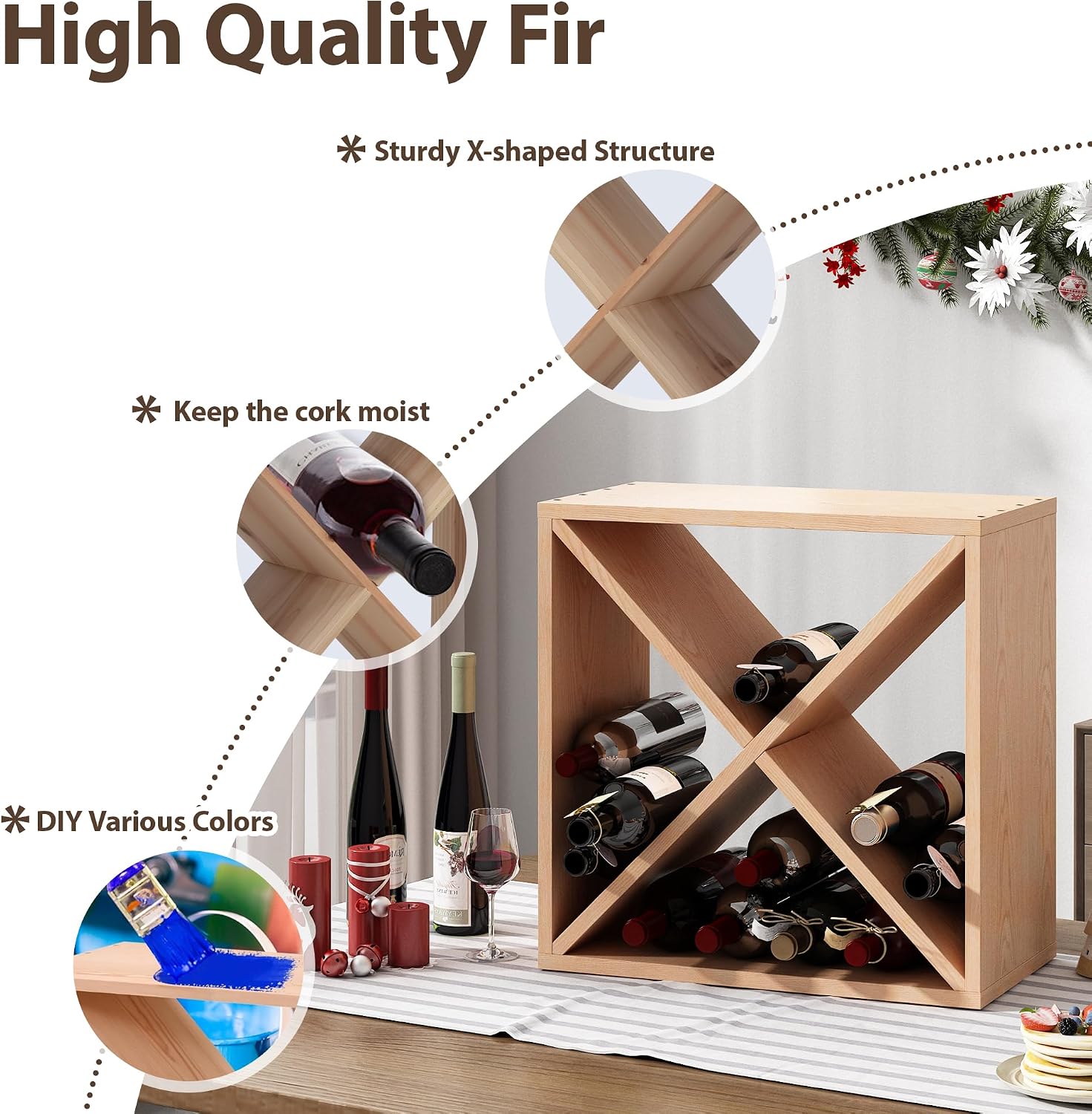 96 Bottle Wine Rack Countertop - Home Bar Shelf ulasan dan harga