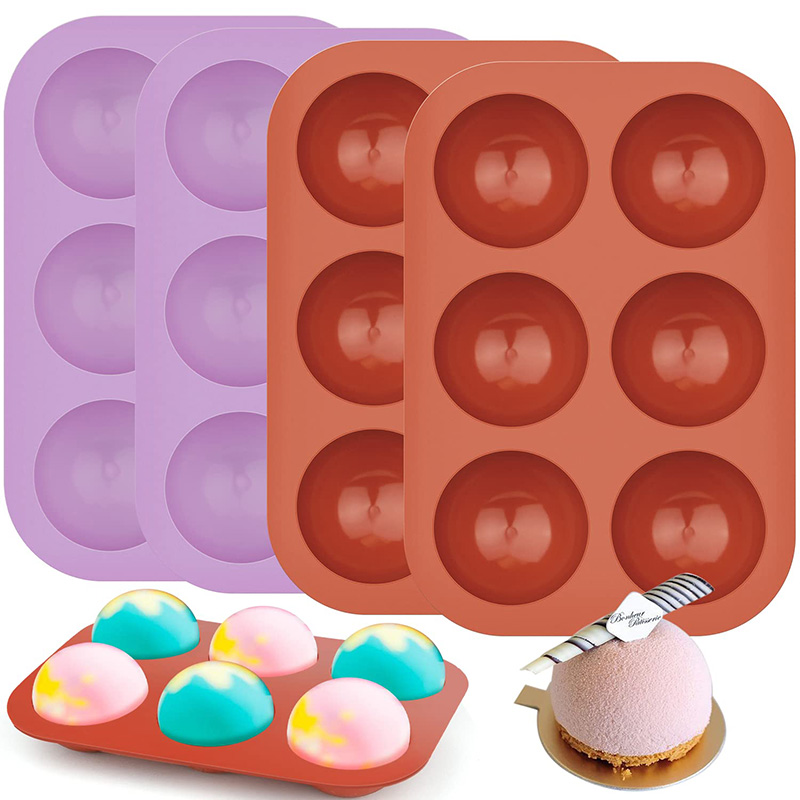6 Cavities Semicircle Silicone - Ice Mold Sphere ulasan dan harga