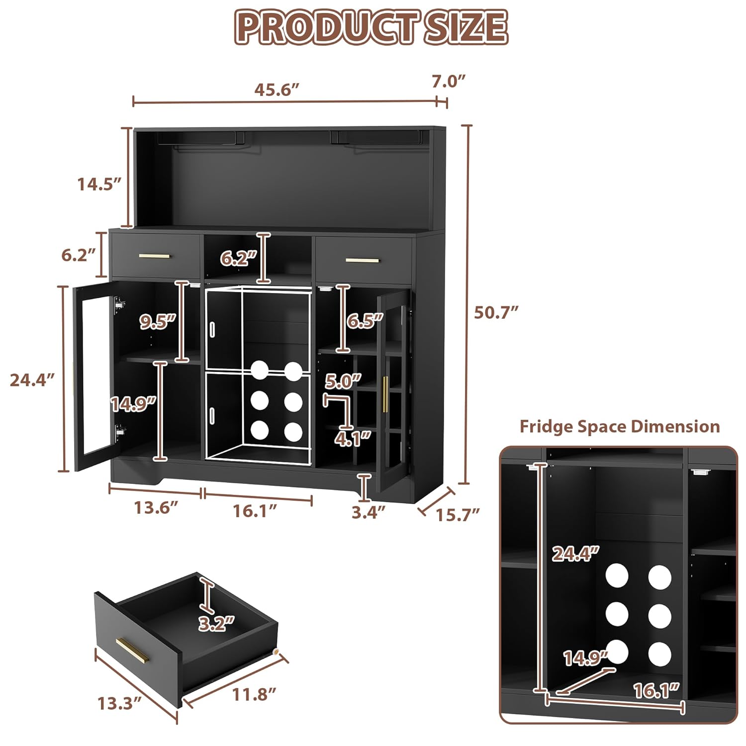 Mini Fridge Cabinet with Stora - Home Bar And Fridge ulasan dan harga