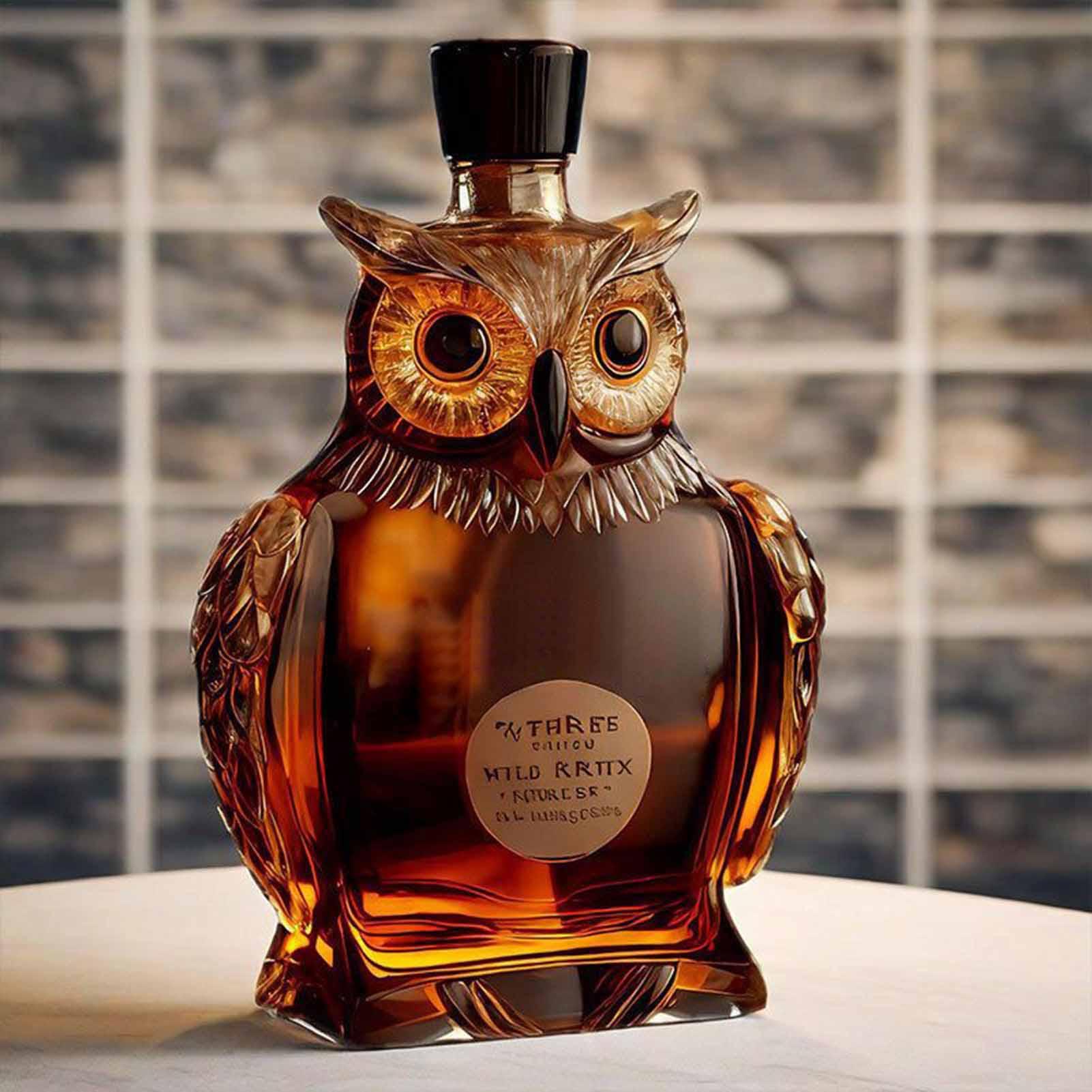 Owl Shape Home Bar Decanter 35 - Old Fashioned Glass ulasan dan harga