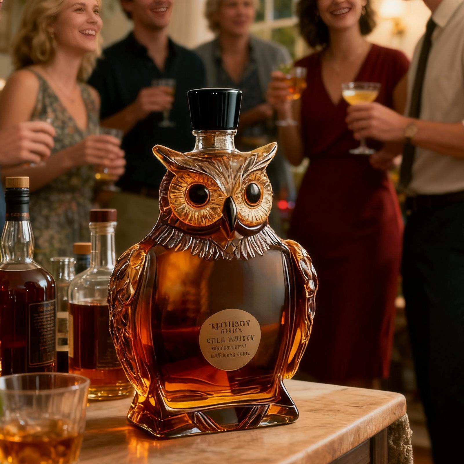 Owl Shape Home Bar Decanter 35 - Old Fashioned Glass ulasan dan harga
