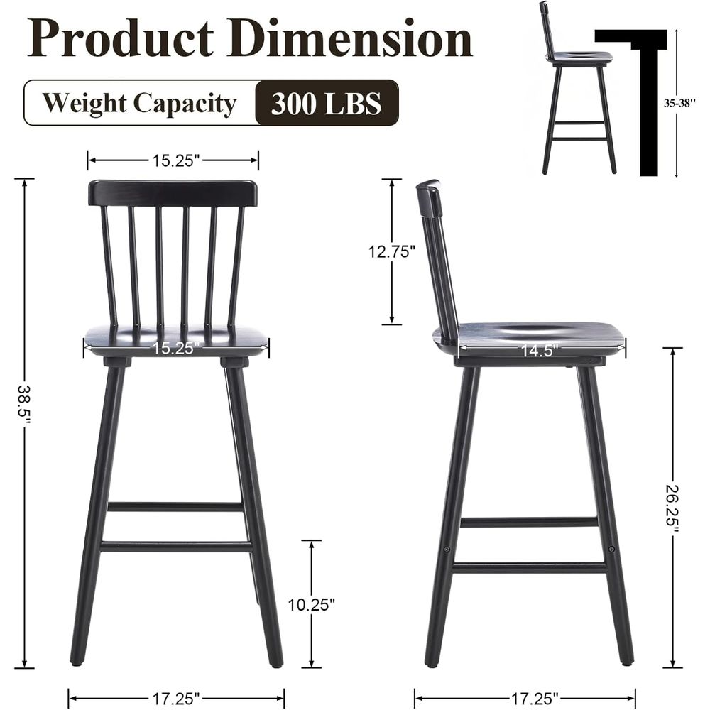 Set of 4, 26 Counter Height Wo - Home Bar And Counter ulasan dan harga